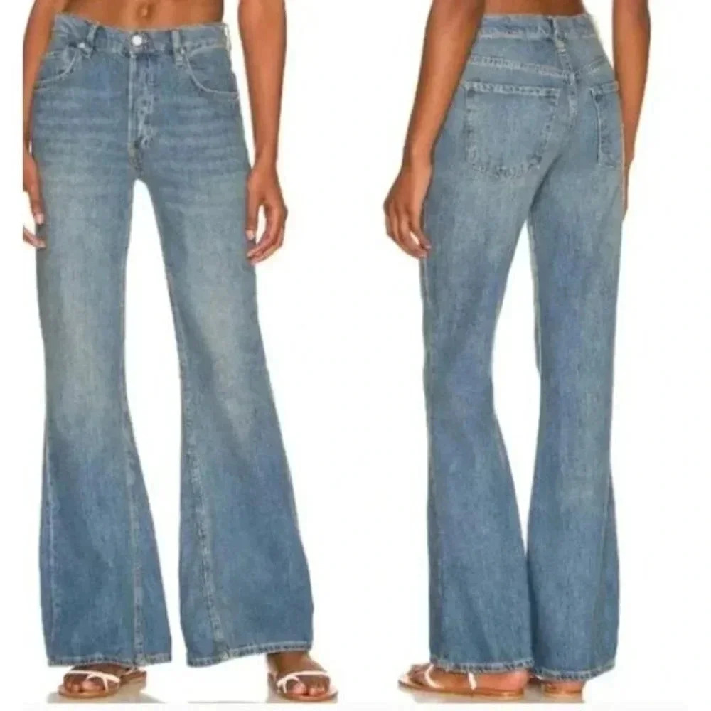 Free People We the Free New Dawn Flare jeans in Belgrade Blue